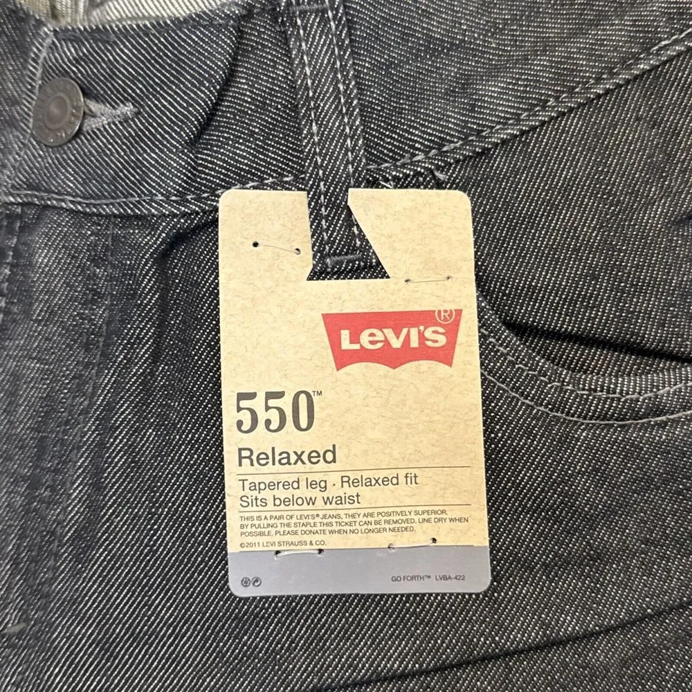 Levi's 550 Relaxed Fit Tapered‎ Leg Sits Below Waist Jeans Size 10 Husky 30 X 26
